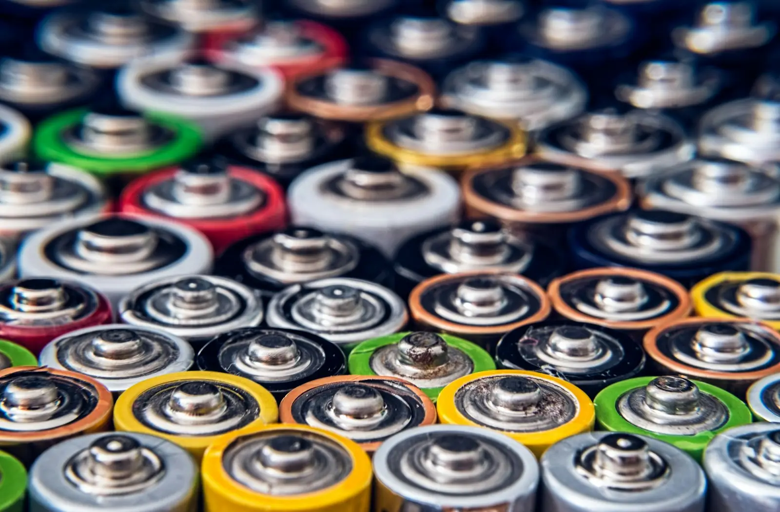Used disposable drain batteries of various size