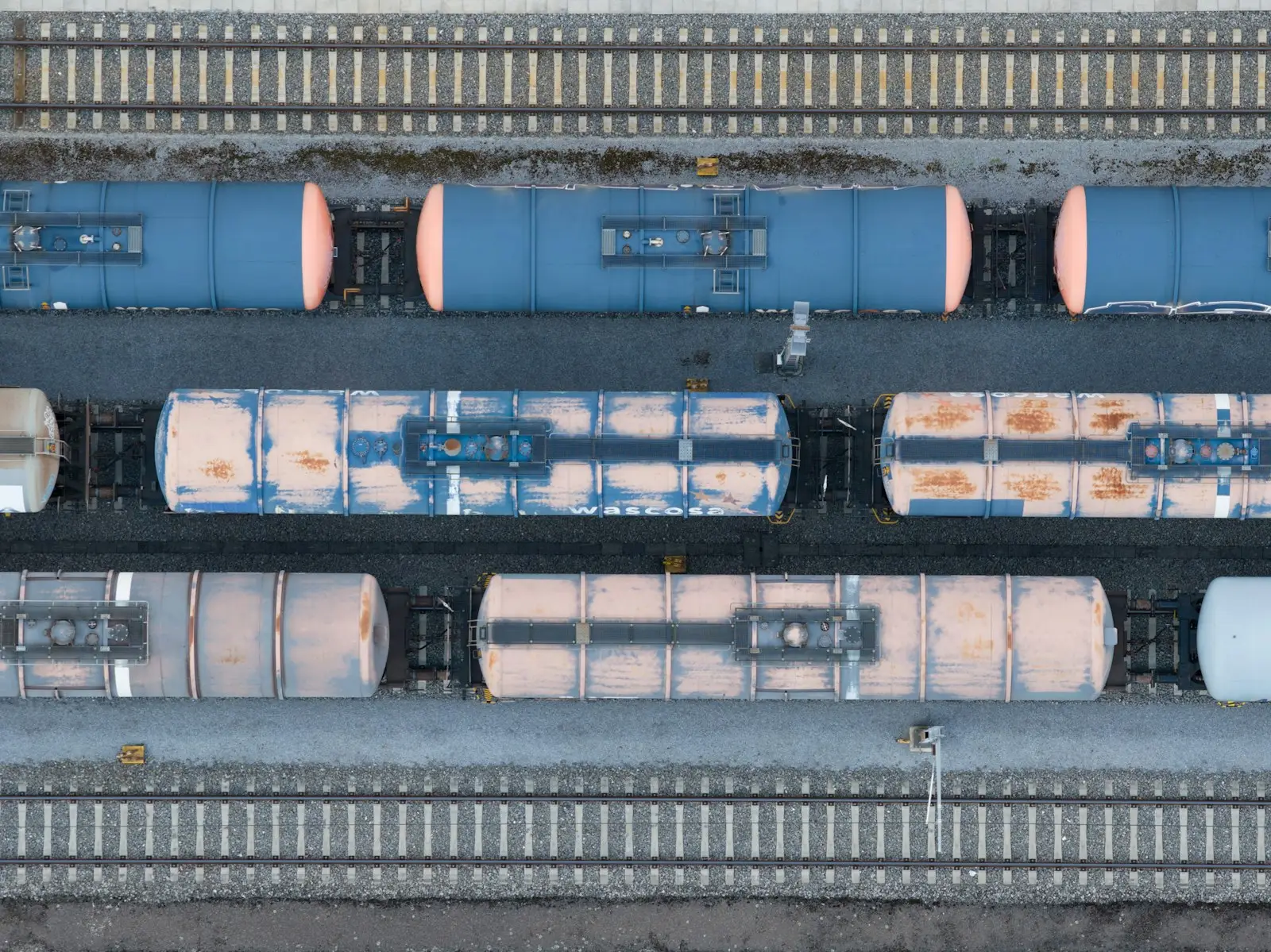 Gas, train, tracks, railroad