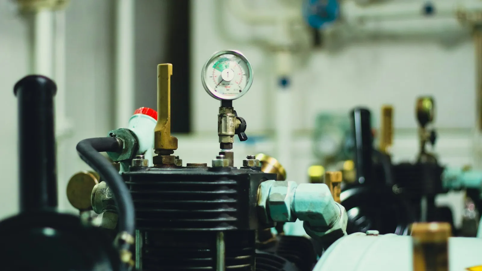A shot of our main air compressor onboard