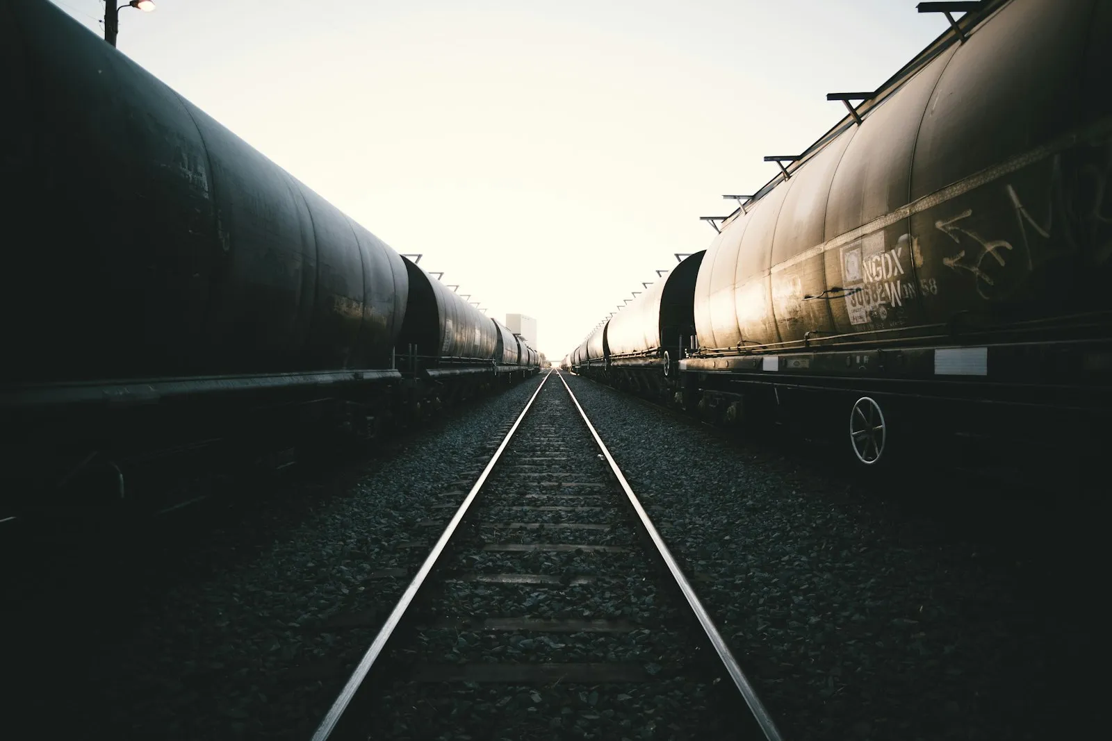 Landscape photography of train railway