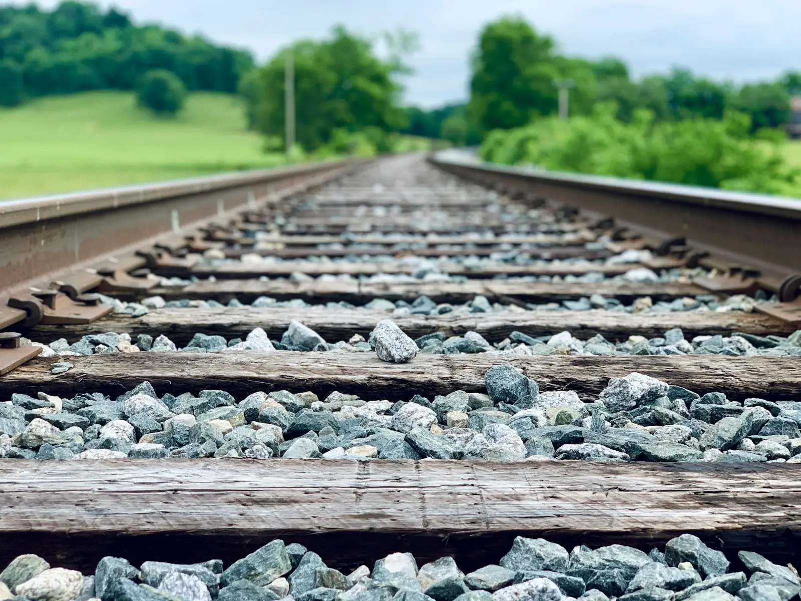 Train tracks in rural Tennessee.