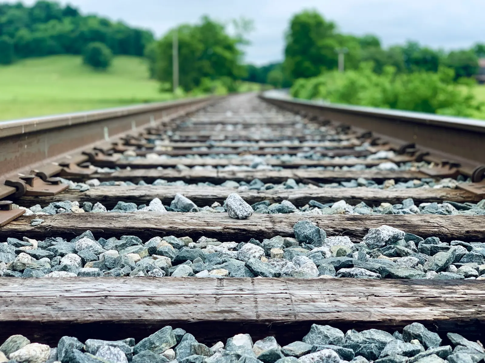 Train tracks in rural Tennessee.