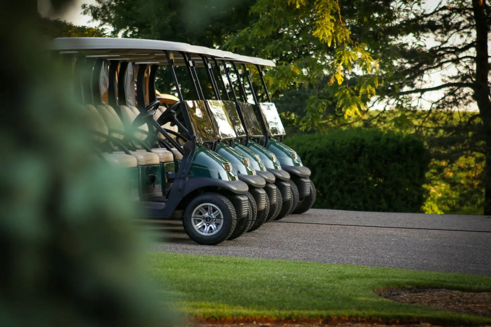 Golf cart parked outdoors — golf cart install context