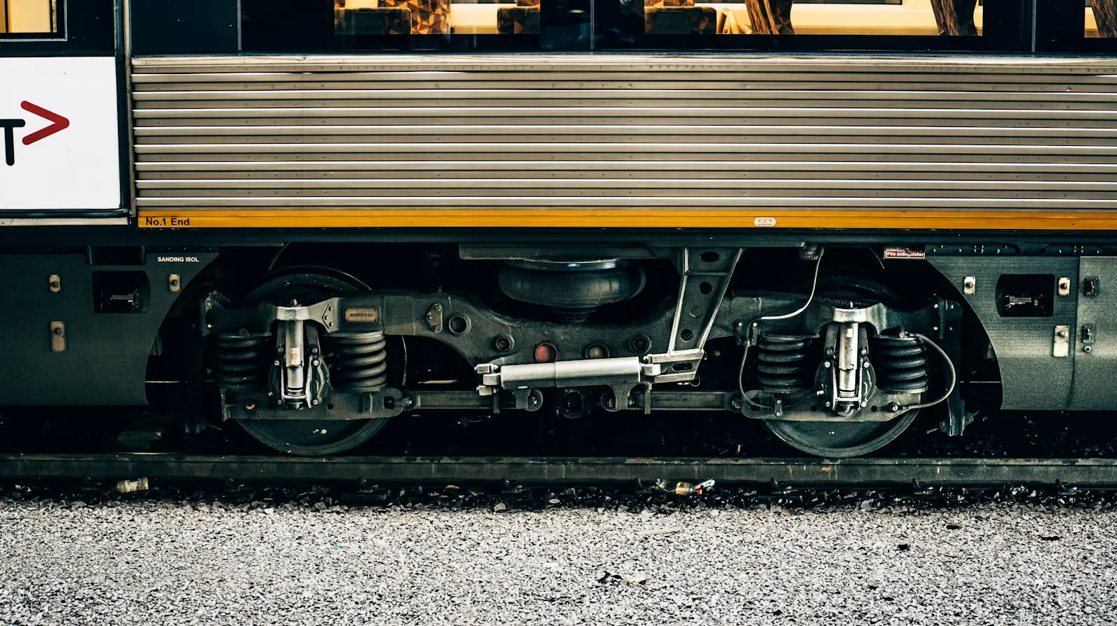 A close up of a train on a train track