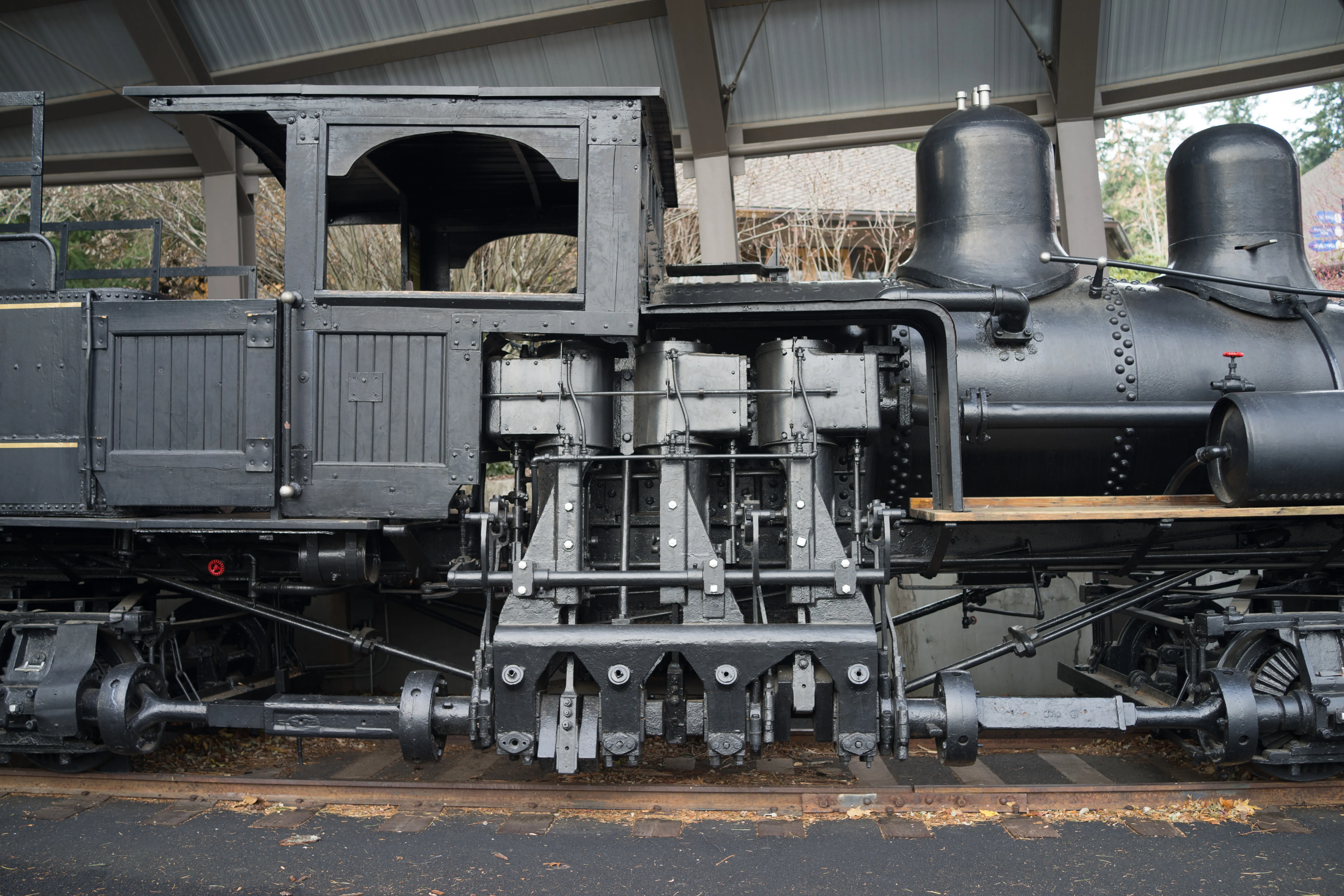 Locomotive on display at the World Forestry Center, Oregon