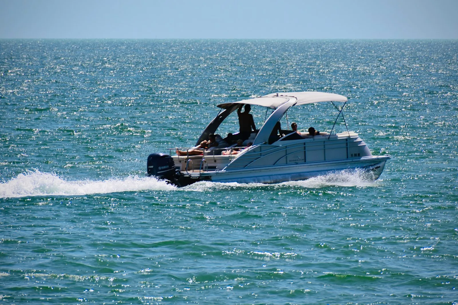 White yacht on sea