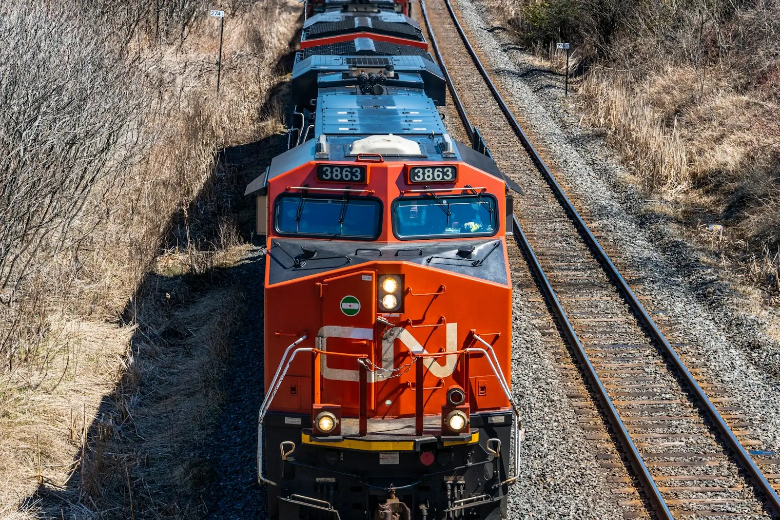 A CN train coming through