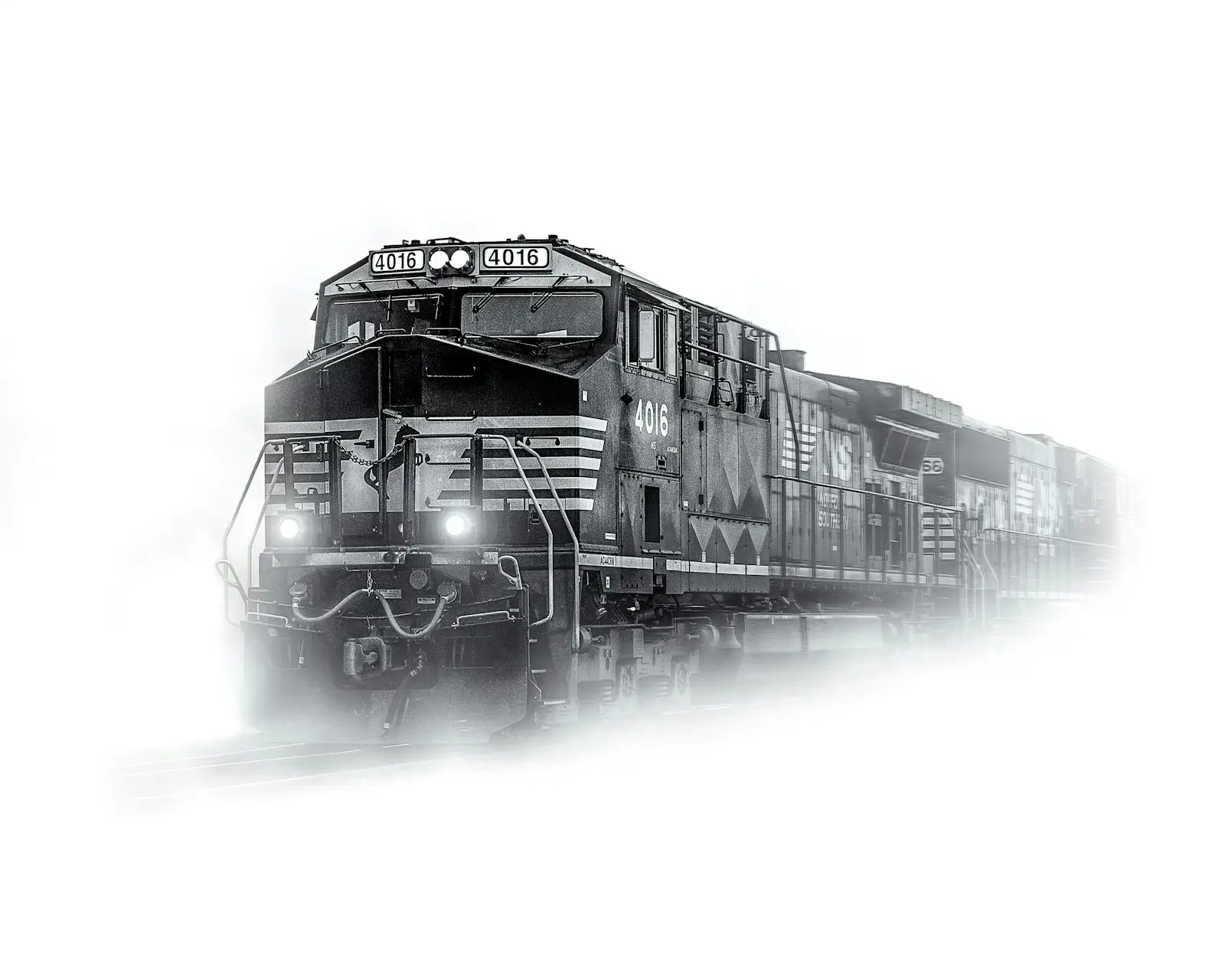 Train on snowfield