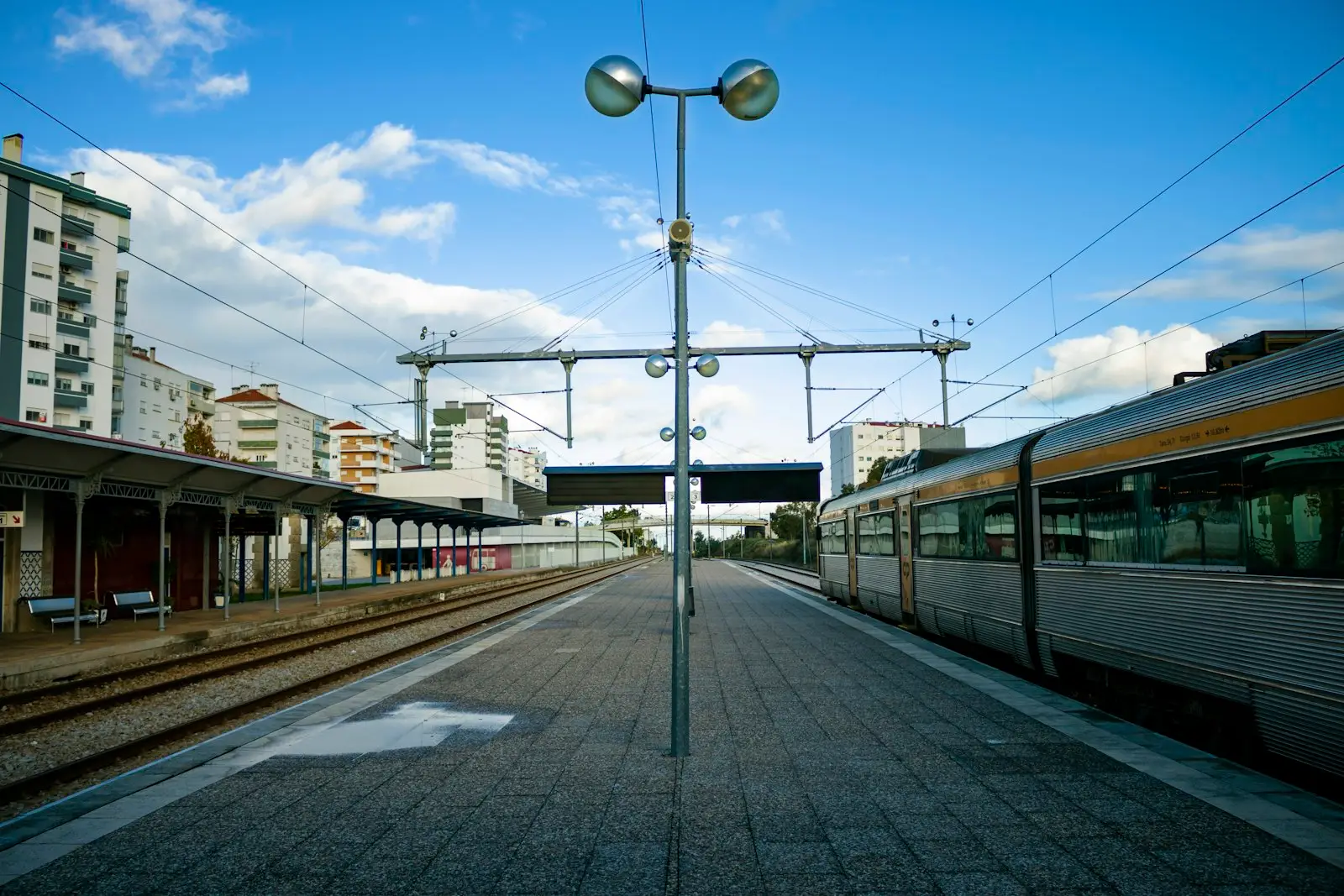 Empty railway during daytime