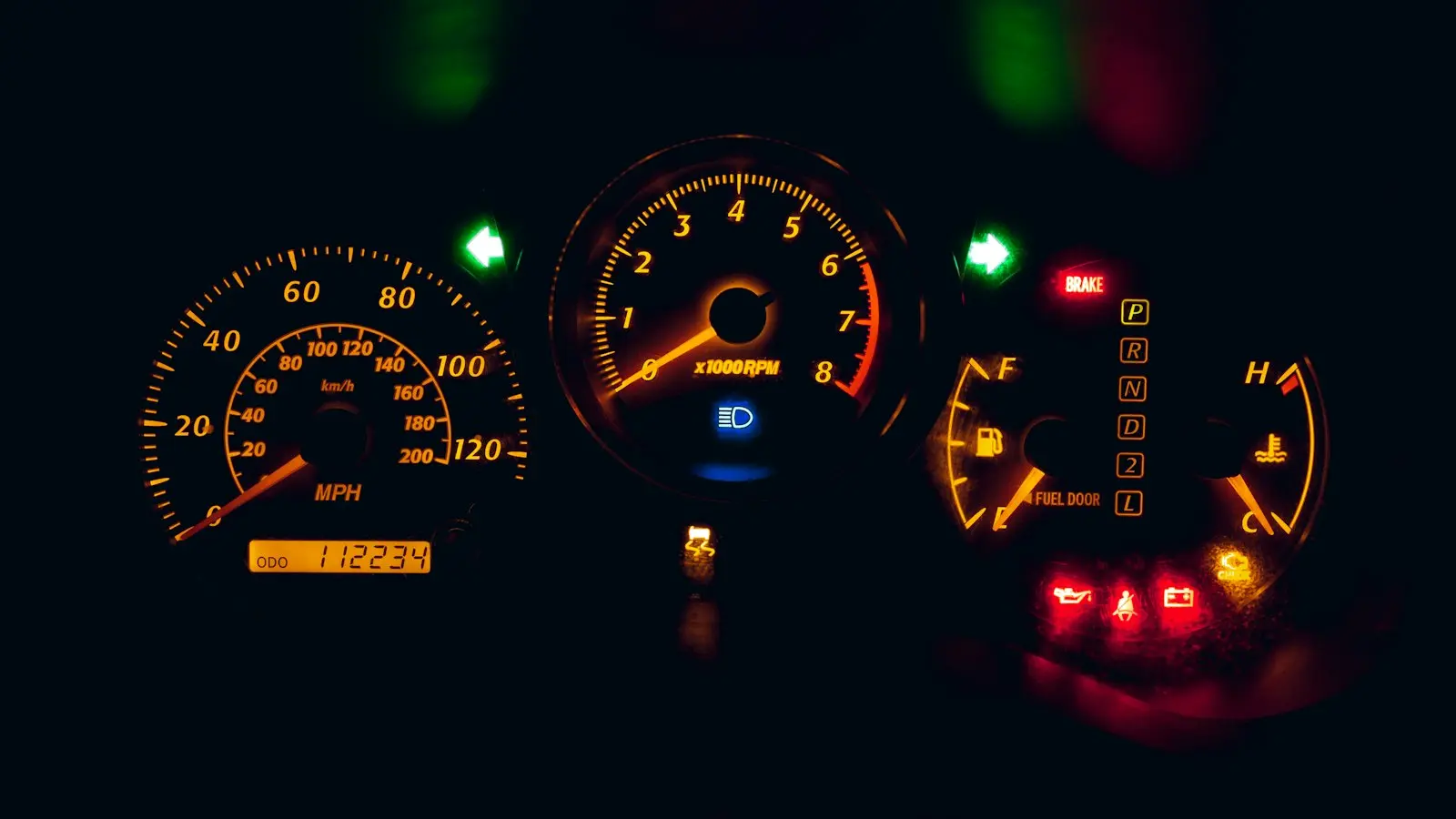 Selective focus photography of a gauge — the kind of analog SPL meter dB measurements come from