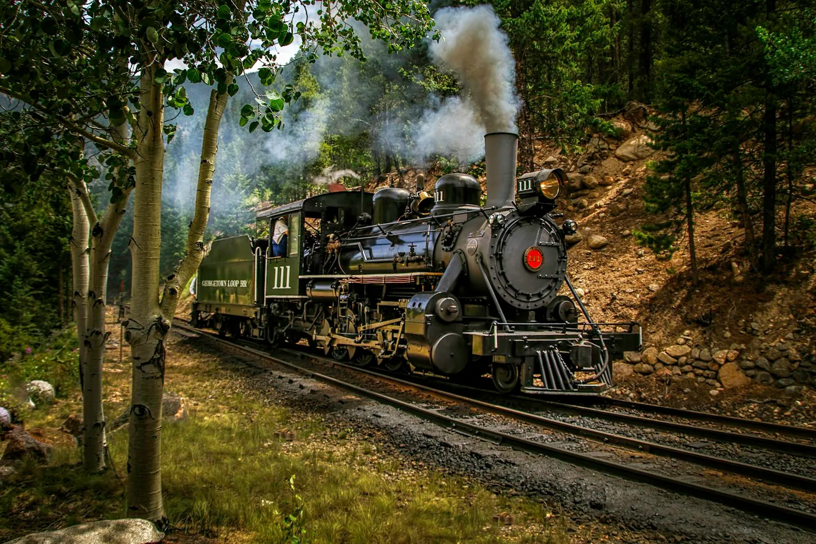 The Georgetown loop is nestled high in the rocky mountains 45 miles west of Denver off interstate 70.