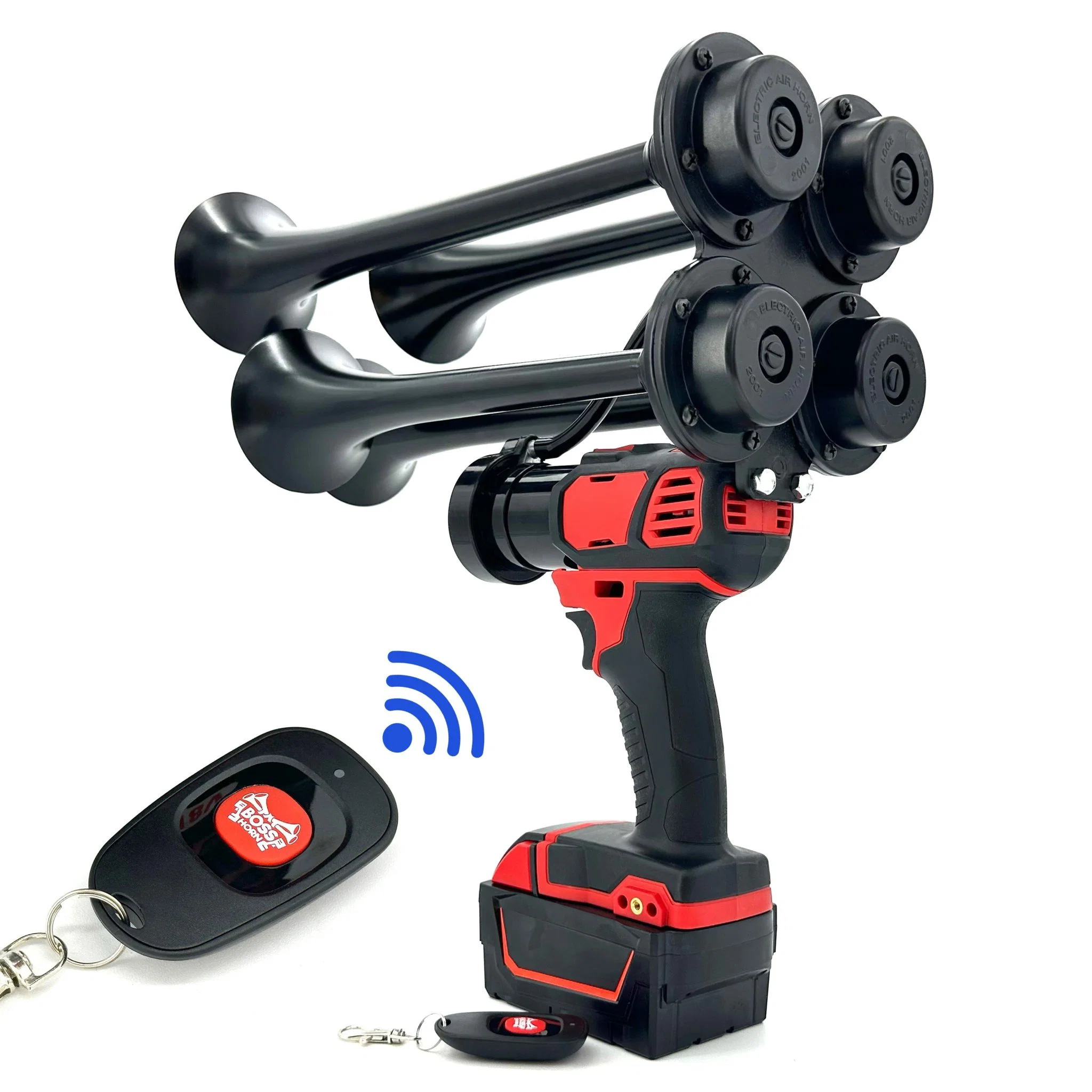 Extreme Series train horn with 433 MHz wireless remote control