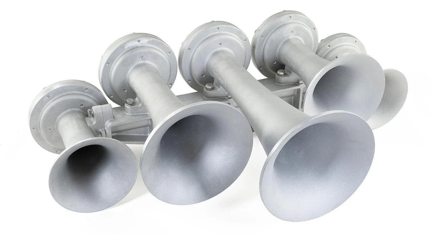 HornBlasters King 5 five-chime die-cast aluminum train horn detail