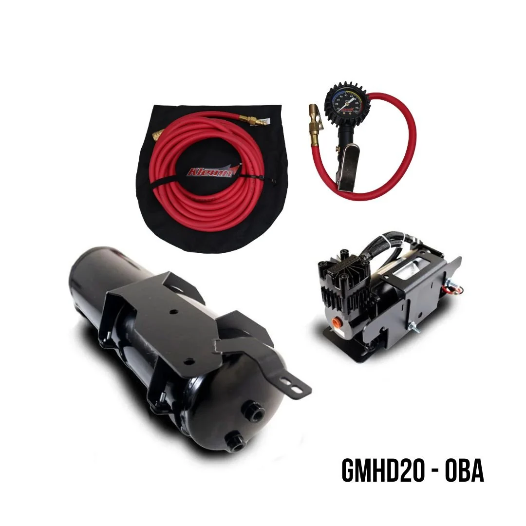 Kleinn GMHD20-OBA onboard air system without horns — compressor and tank on GM HD brackets