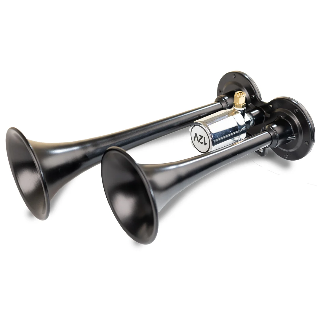 Kleinn Model 101 mini compact dual air horn with XCR2.0 black coated trumpets