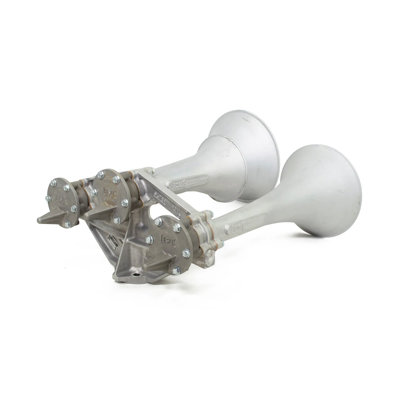 Leslie Supertyfon 3-chime horn showing the three flared bells of the #25/#31/#44 set
