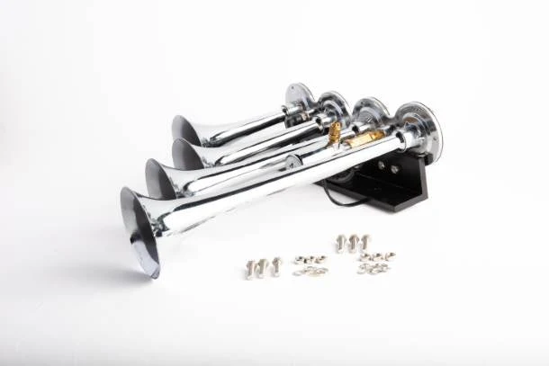 Viking Horns V003A chrome horn with included mounting bolts, nuts and washers