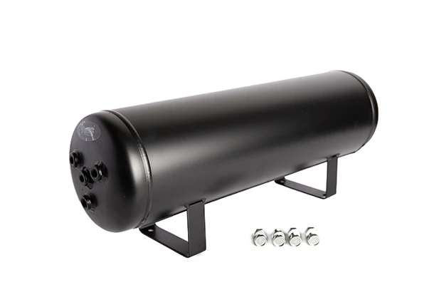 Black Viking Horns air tank with mounting brackets and hardware