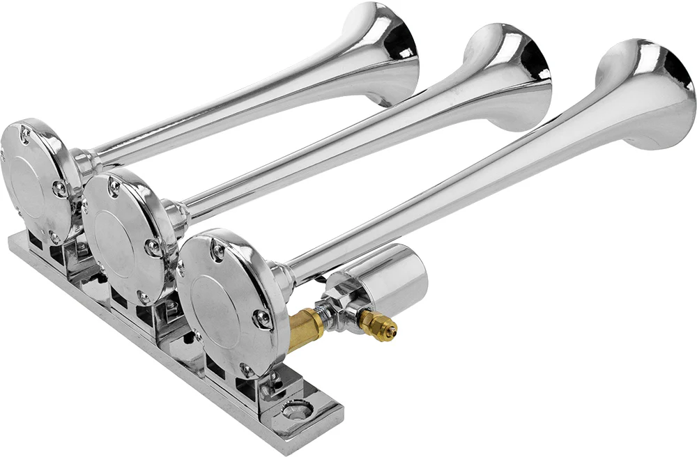 VXH3118 trumpet bell mouths and chrome finish detail