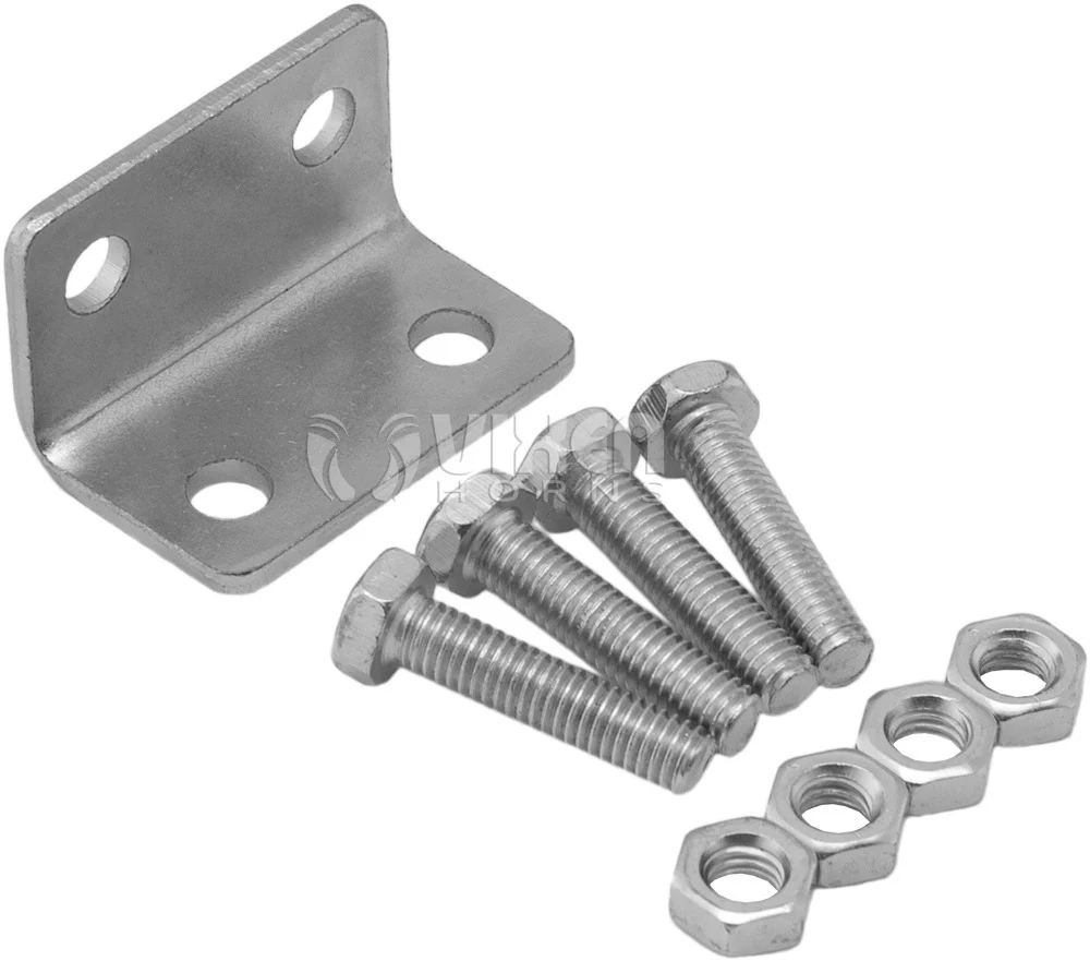 Vixen VXH3311B included mounting hardware: zinc-plated L-bracket, bolts and nuts