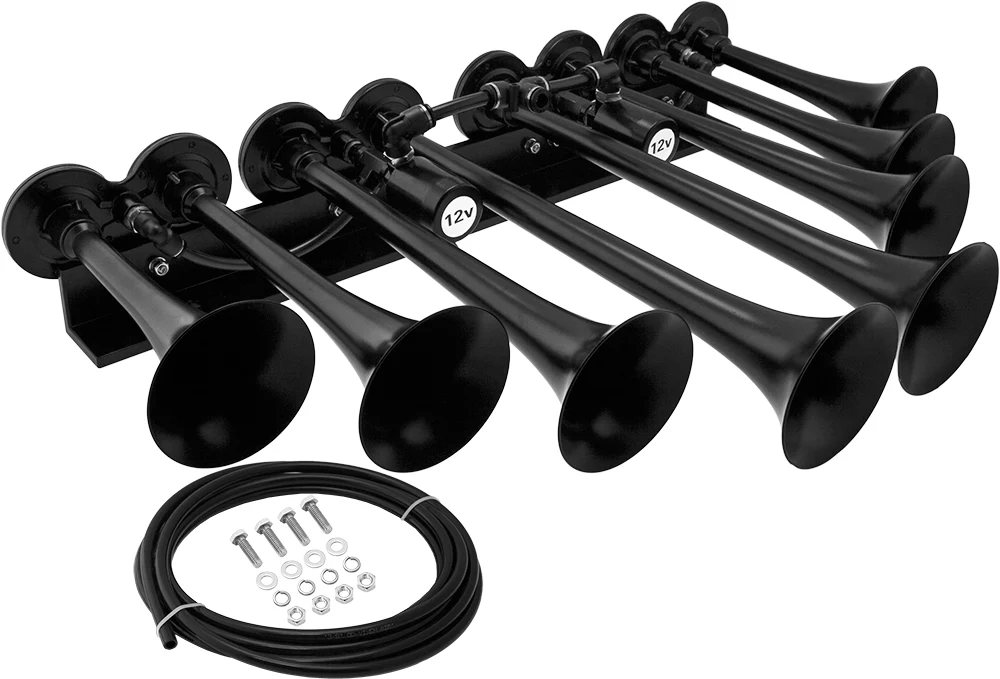 Vixen Horns OCTOPOD VXH8124XLB 8-trumpet black train horn overview
