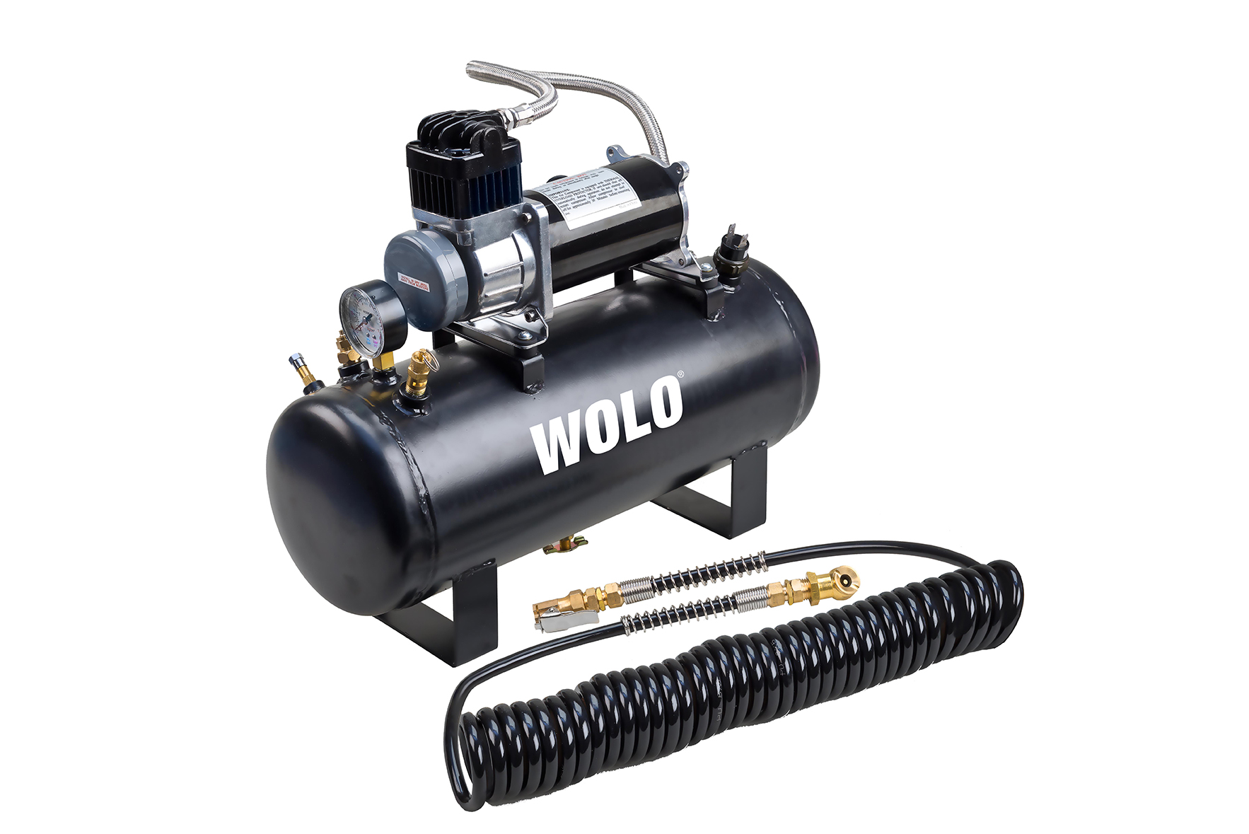 Wolo Model 858 onboard air system with compressor and 2.5-gallon tank